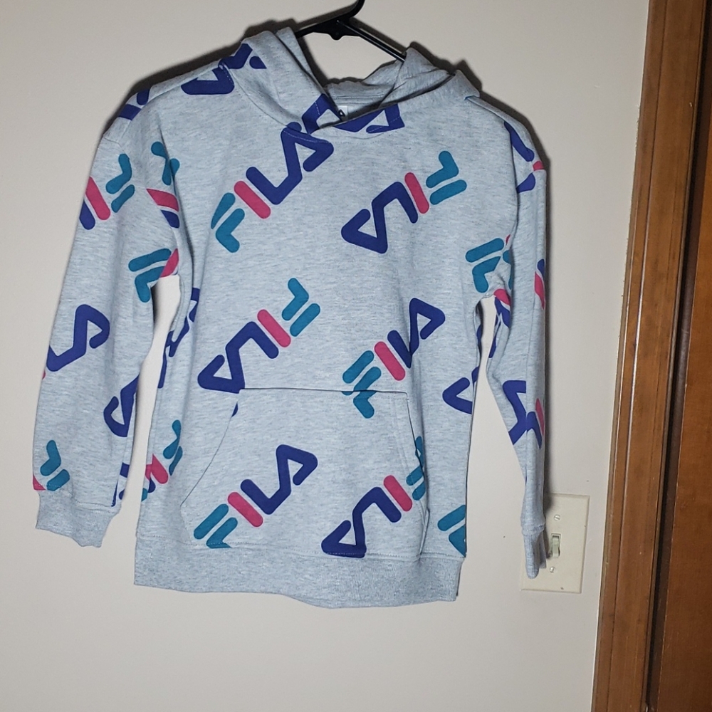 FILA Lt. Grey Heather Hoodie Size 8 Youth